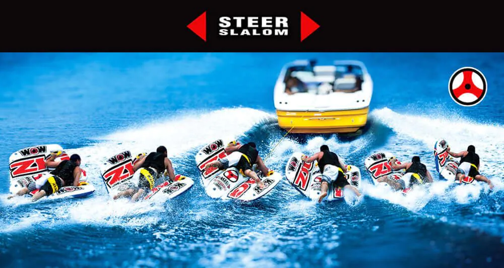 WOW Watersports Zig Zag Steerable Towable Water Tube