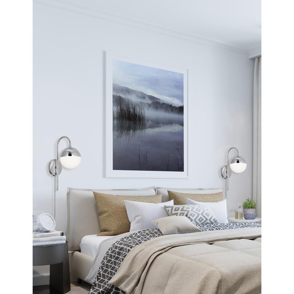 image-Dainolite Dayana Sconce Opal Glass 1 Bulb Dimmable 20.5"L