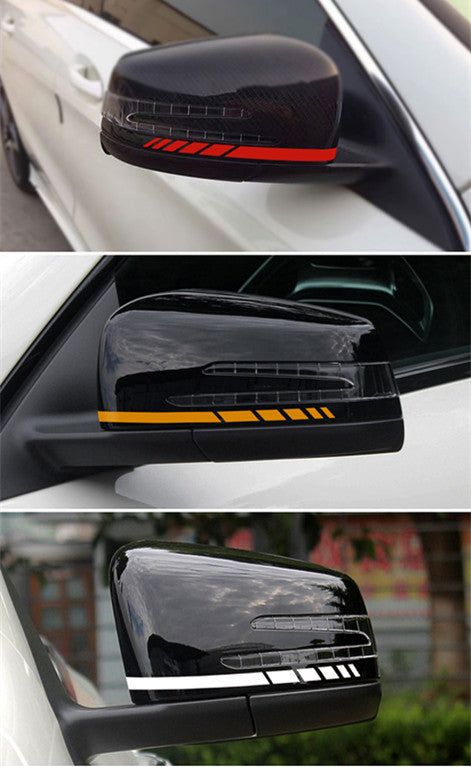 image-Side Mirror Reflective Car Stickers - Red, Black, Yellow, Blue, White 