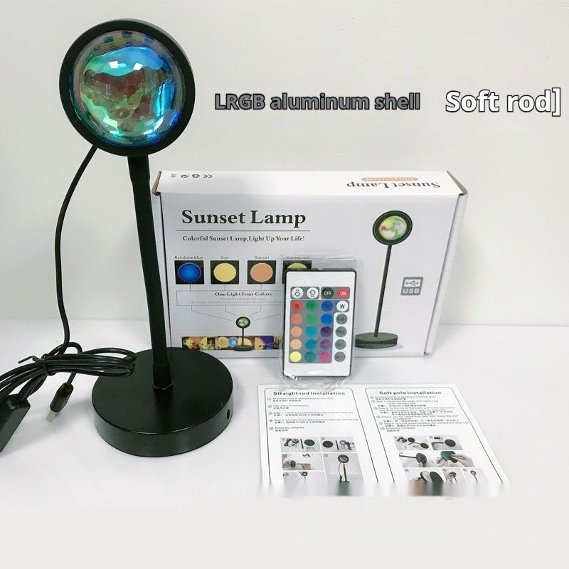 image-Sunset Projection Lamp - Adjustable Night Light Wall Decor 5V USB