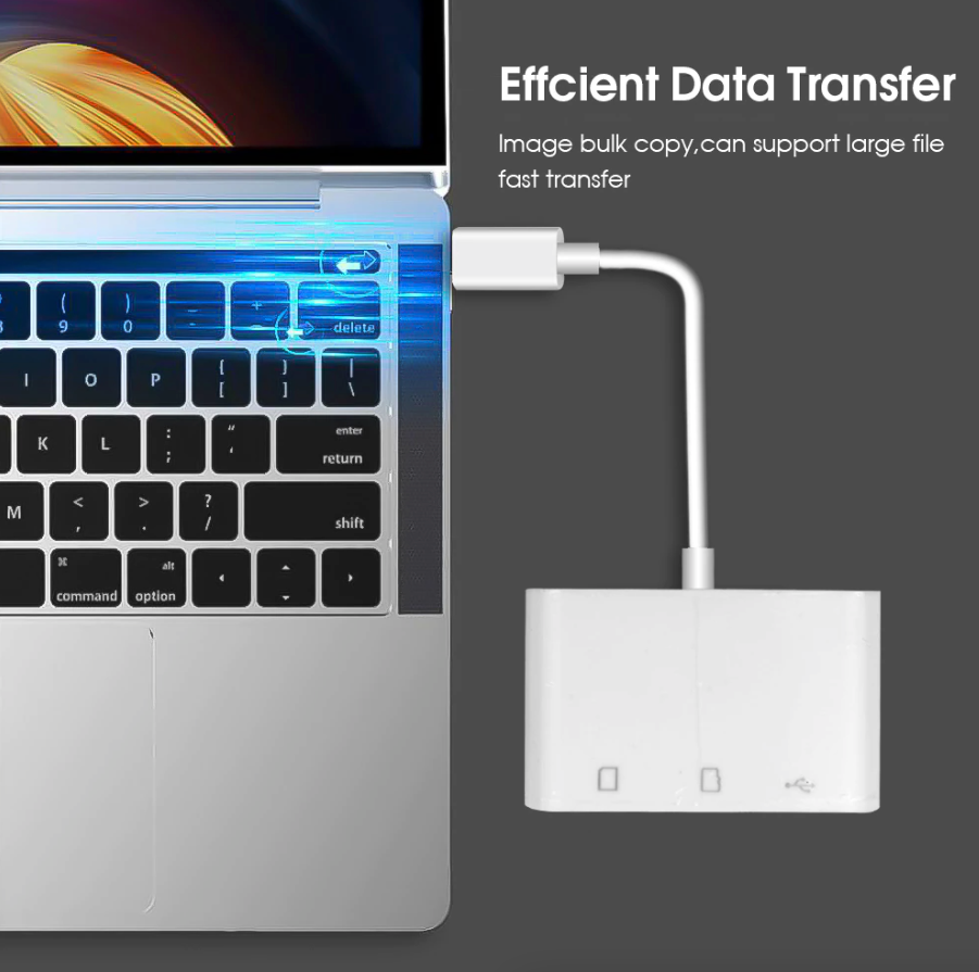 image-USB-C 3-in-1 Hub - SD/MicroSD Card Reader & USB-A Adapter