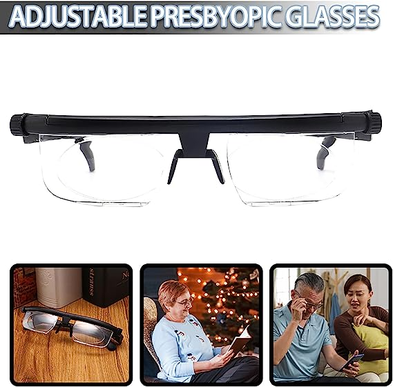 image-Dial Adjustable Glasses - Variable Focus -6.0 to +3.0 Diopter