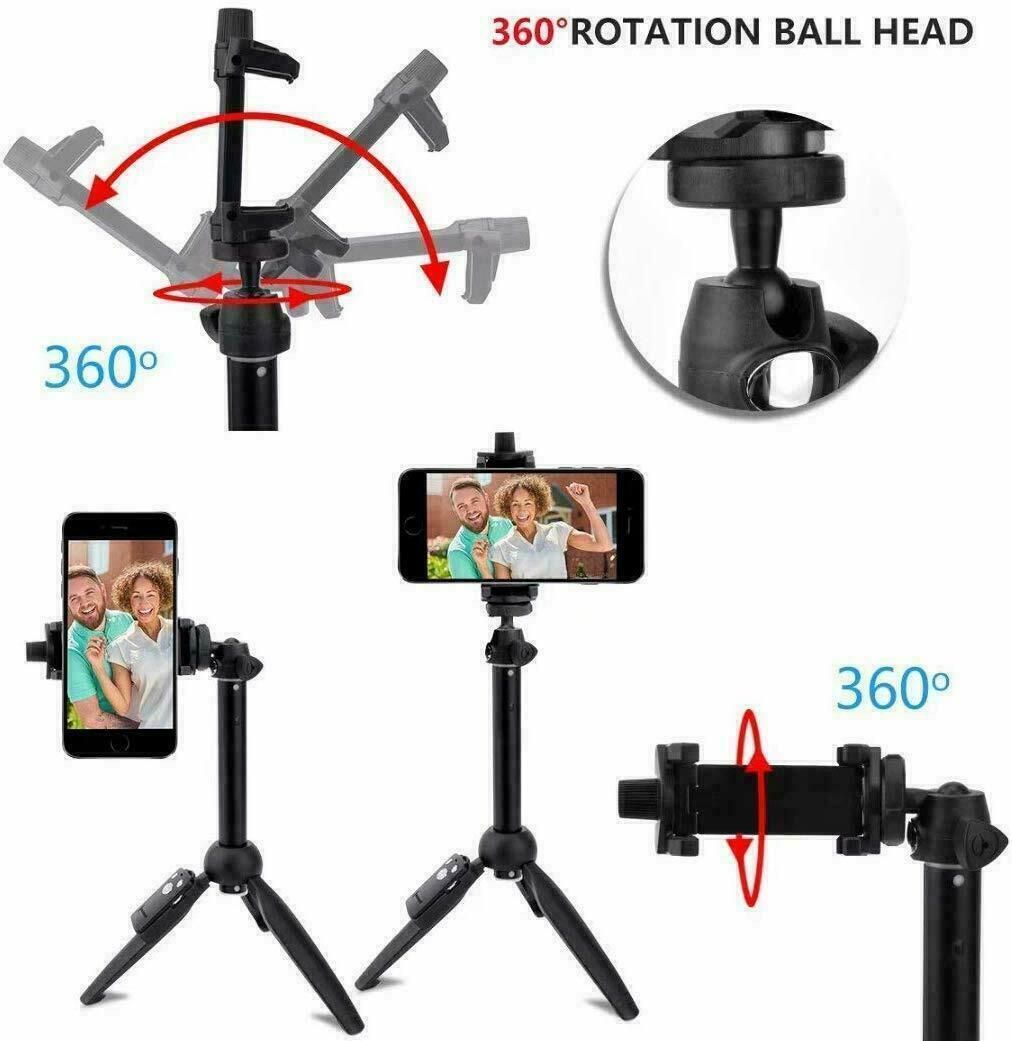 image-Portable 40" Selfie Stick Tripod with Bluetooth Remote