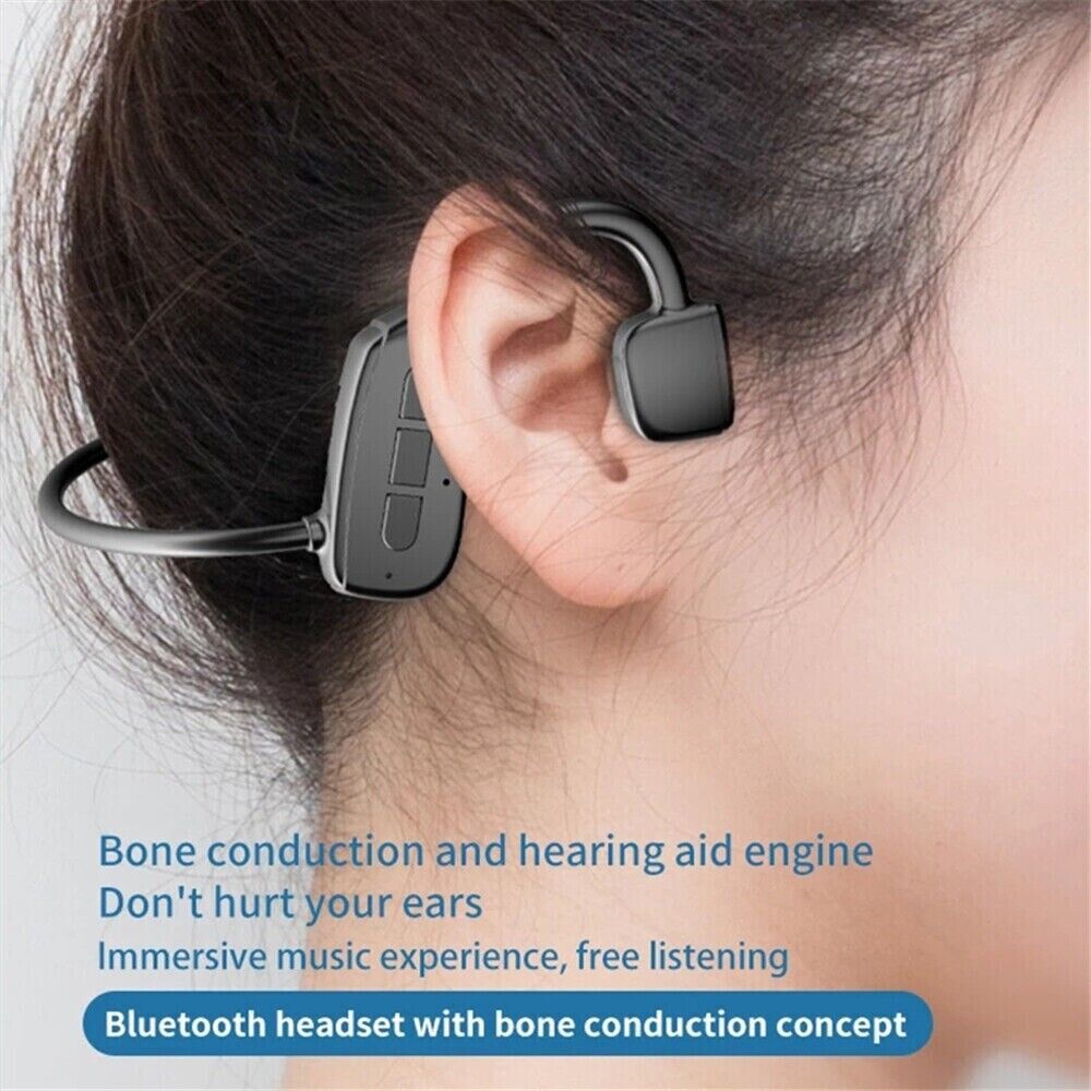 image-Bone Conduction Wireless Bluetooth 5.1 Headphones - IP5 Black 