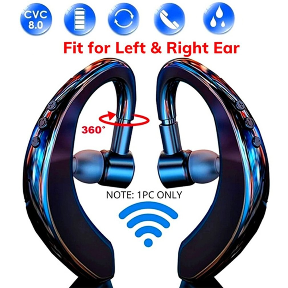 image-Wireless Bluetooth 5.0 Headset - Noise Cancelling Trucker Earpiece