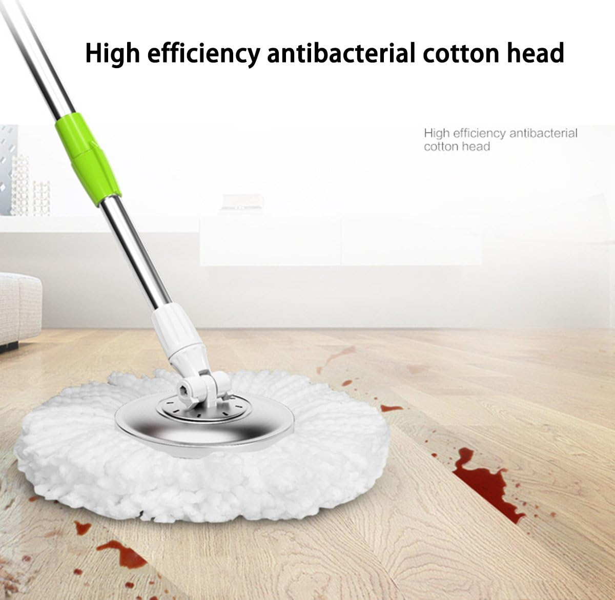 image-6 Pack Microfiber Spin Mop Head Refills - Universal 6" Fit 