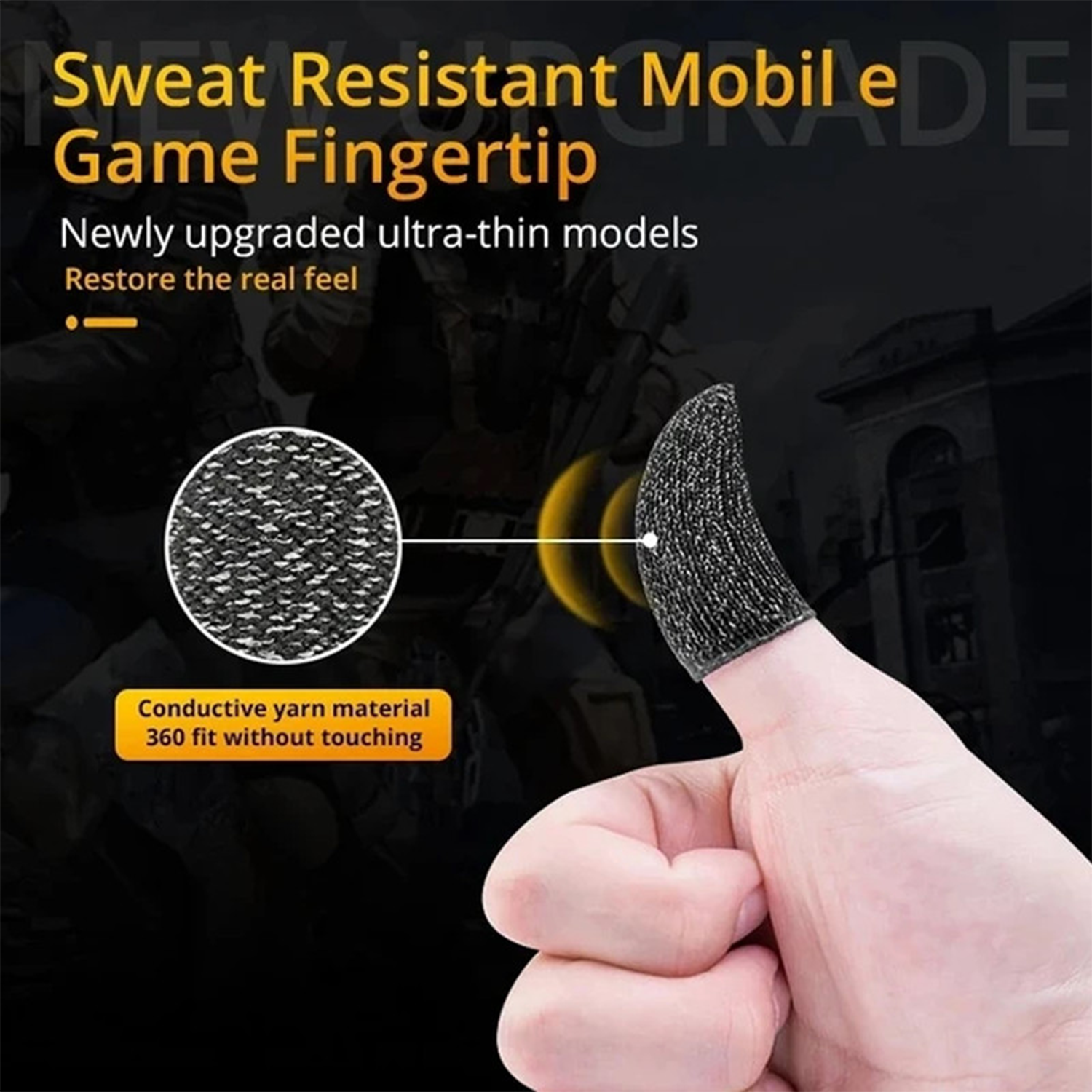 image-10 Pcs Mobile Gaming Finger Sleeves - Black Copper Fiber
