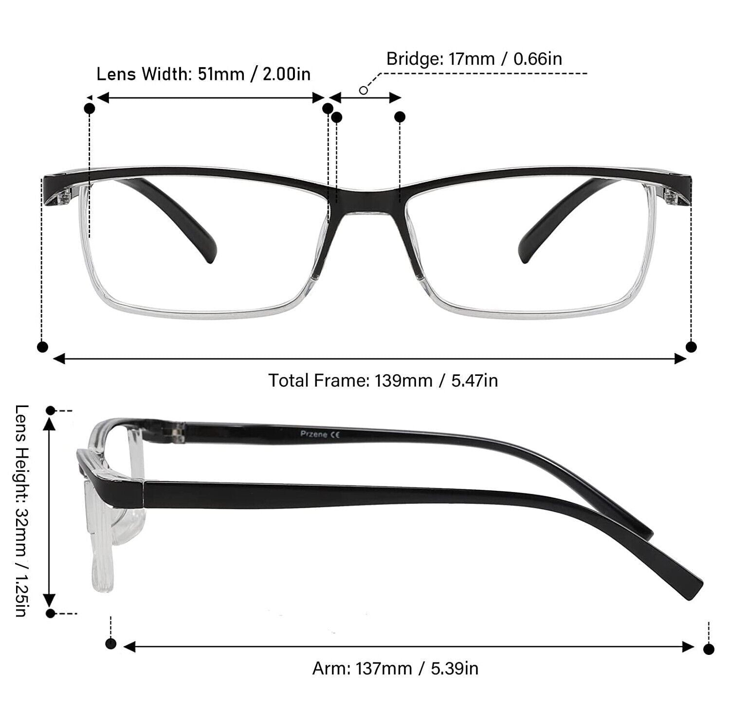 image-4-Pack Square Reading Glasses - Black & Bronze Spring Hinge