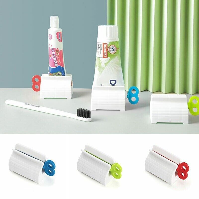 image-6-Pack Rolling Toothpaste Squeezer Dispenser Stand - ABS Plastic