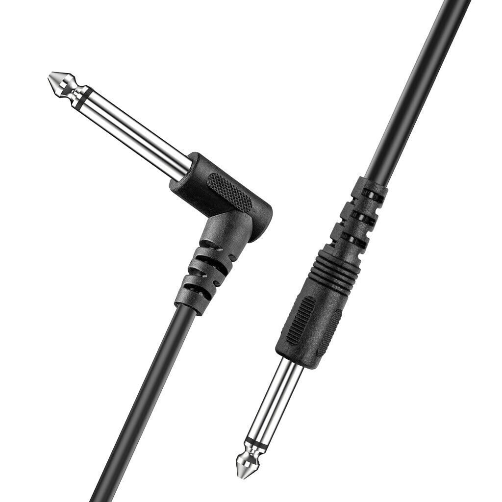 image-2-Pack 10ft Guitar Instrument Cables - Braided Tweed 1/4" TRS