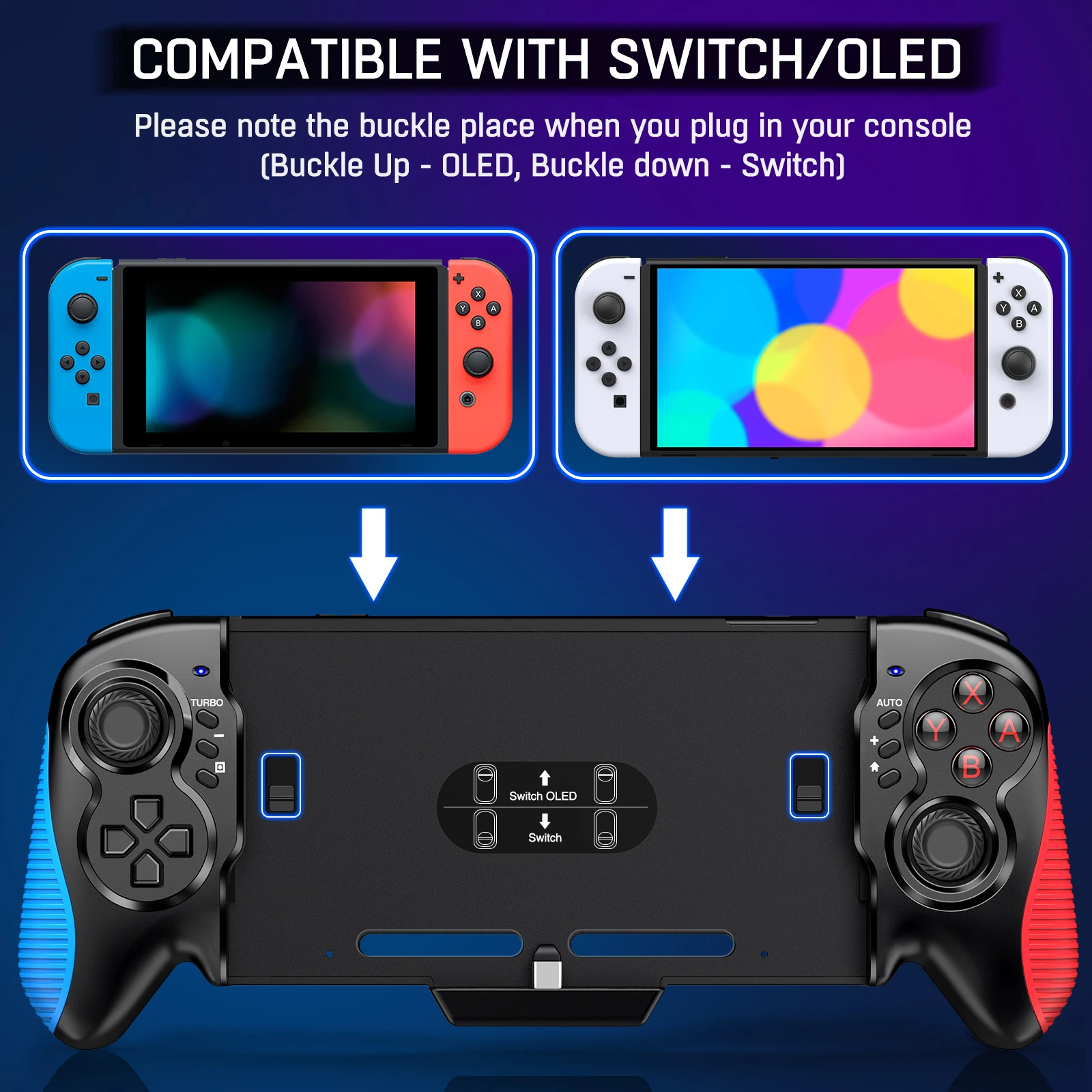 image-Dual Vibration Handheld Controller Grip for Nintendo Switch OLED