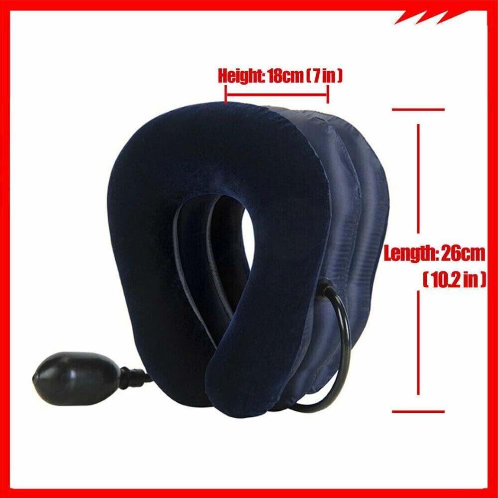 image-Inflatable Cervical Neck Traction Device for Pain Relief