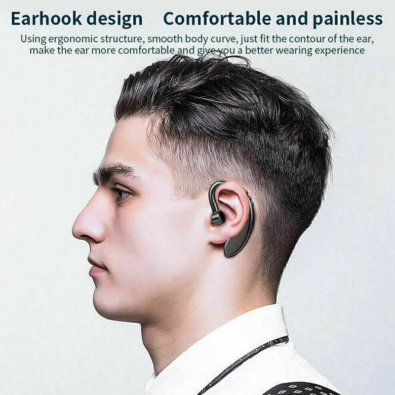 image-Wireless Bluetooth 5.0 Headset - Noise Cancelling Trucker Earpiece