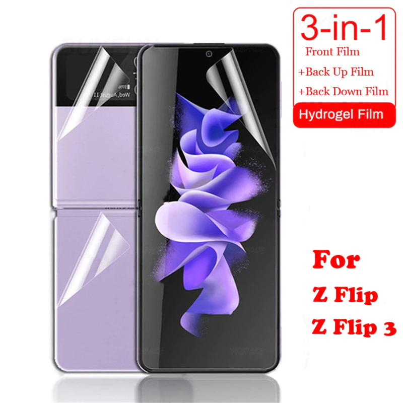 image-Samsung Galaxy Z Flip 3 5G Hydrogel Screen Protector Kit