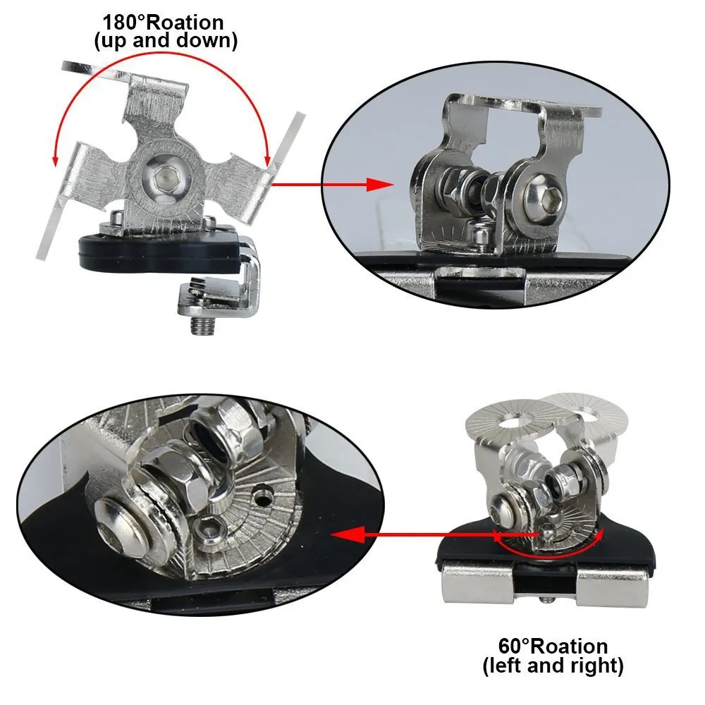 image-2-Pack Stainless Steel Hood LED Light Bar Mount Brackets 