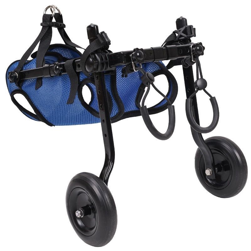 image-Disabled Dog Wheelchair Scooter - Blue Aluminum Alloy