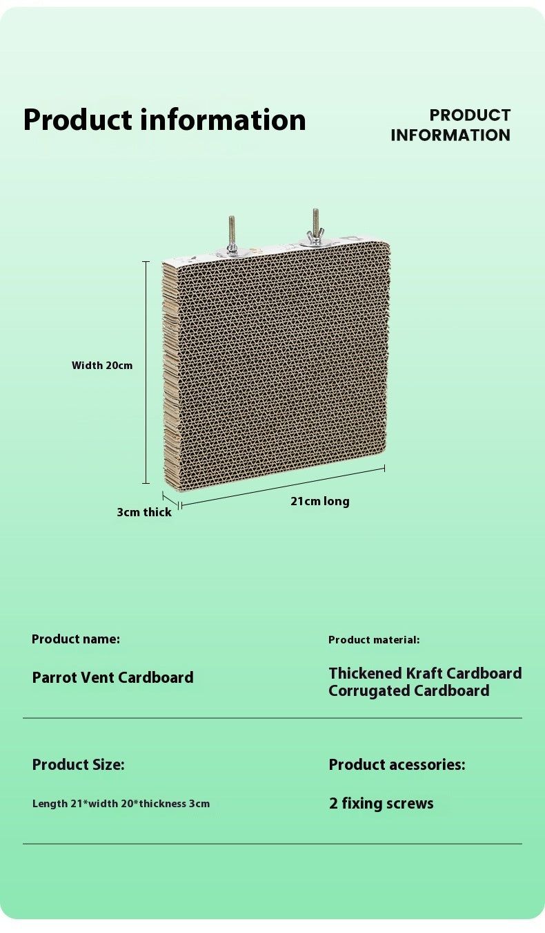 image-Parrot Layer Bed - Thickened Cardboard Pet Toy, 21x20x3cm
