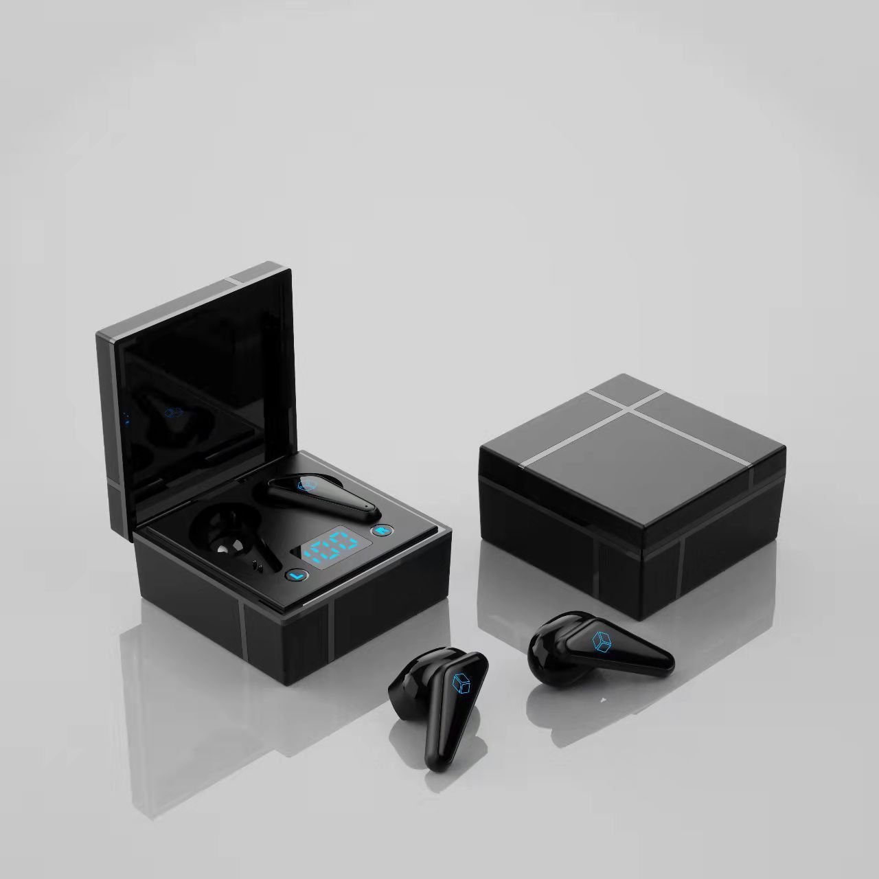 image-Wireless Bluetooth 5.0 Gaming Headset with Digital Display
