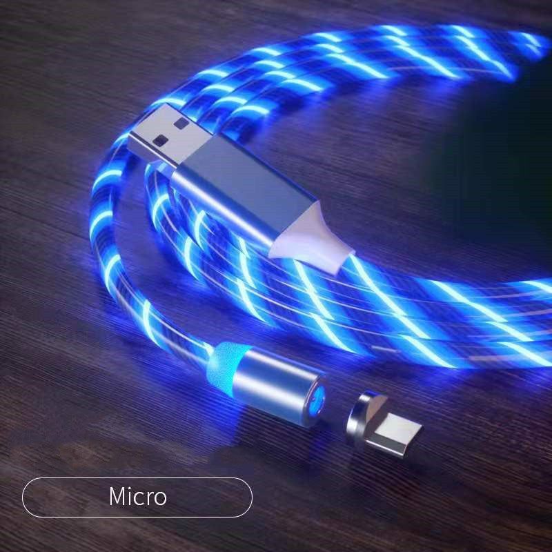 image-Magnetic Fast Charging Cable Nylon Braided Micro USB Type-C