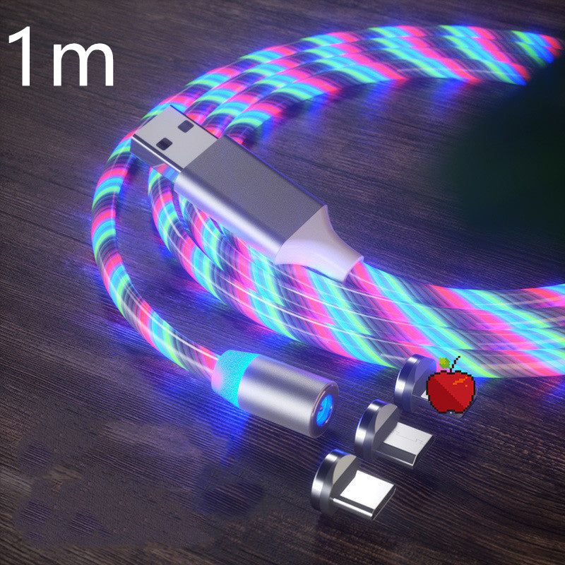 image-Magnetic Fast Charging Cable - Micro USB, Type-C LED Magnet Design 1m/2m