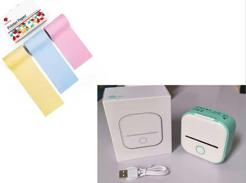 image-Phomemo T02 Portable Thermal Label Printer - Inkless, Bluetooth, White