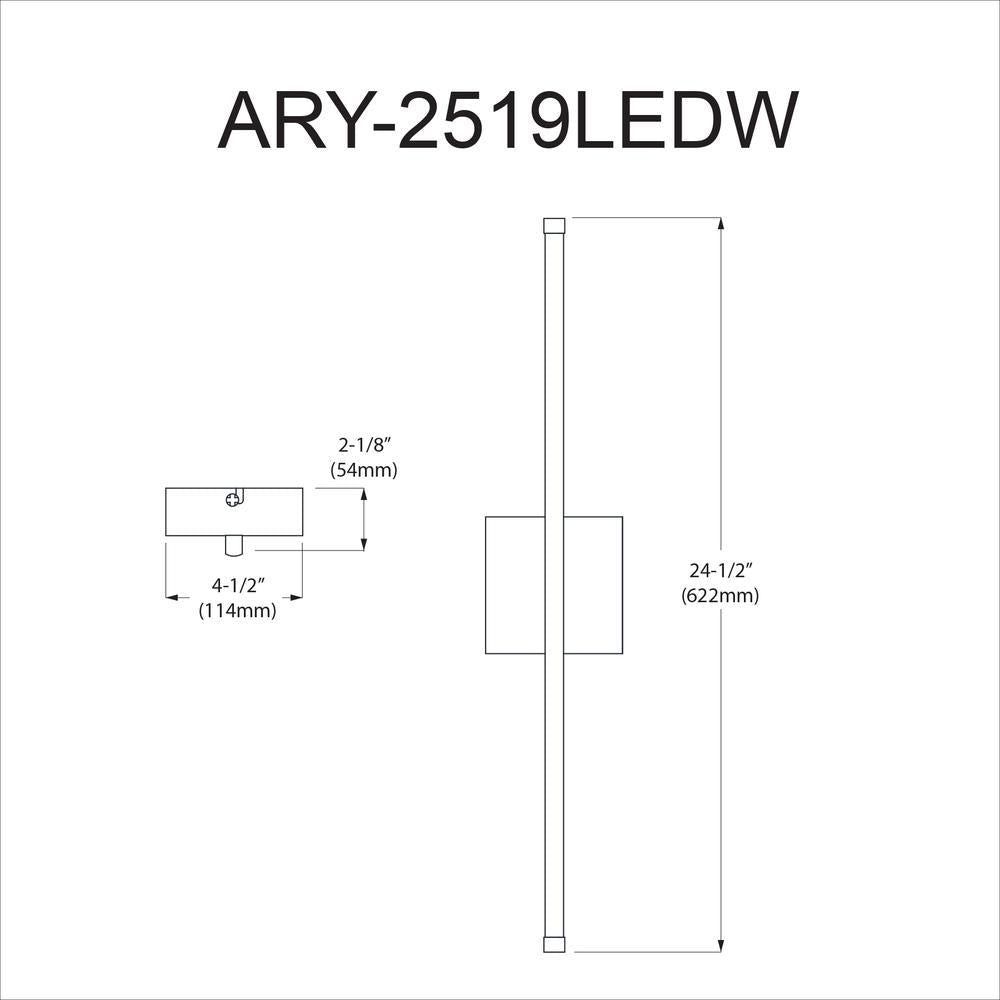 image-Dainolite Array Wall Sconce 19W LED Black