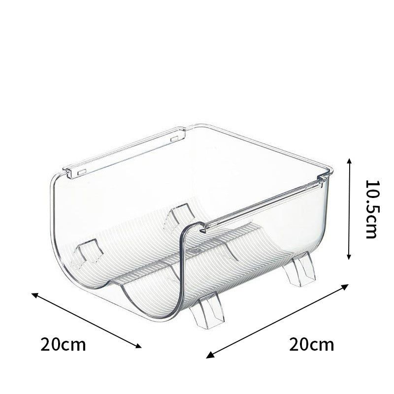 image-Transparent PET Water Cup Storage Rack - Stackable