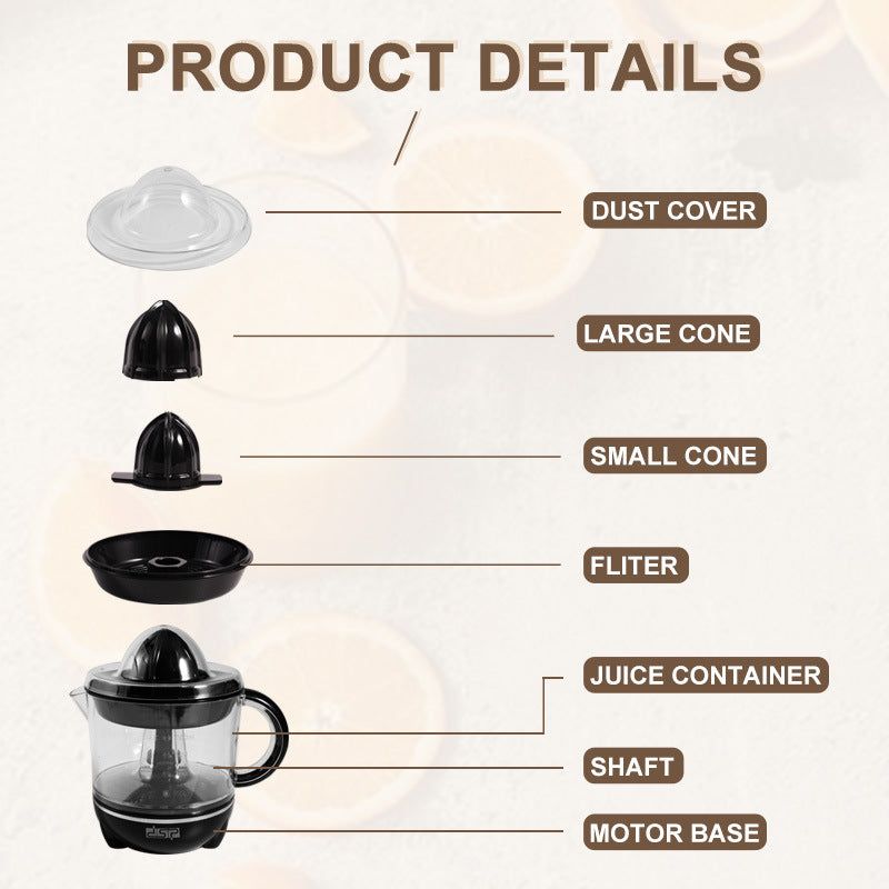 image-Electric Orange Juice Juicer - 25W 0.7L Multi-function ABS