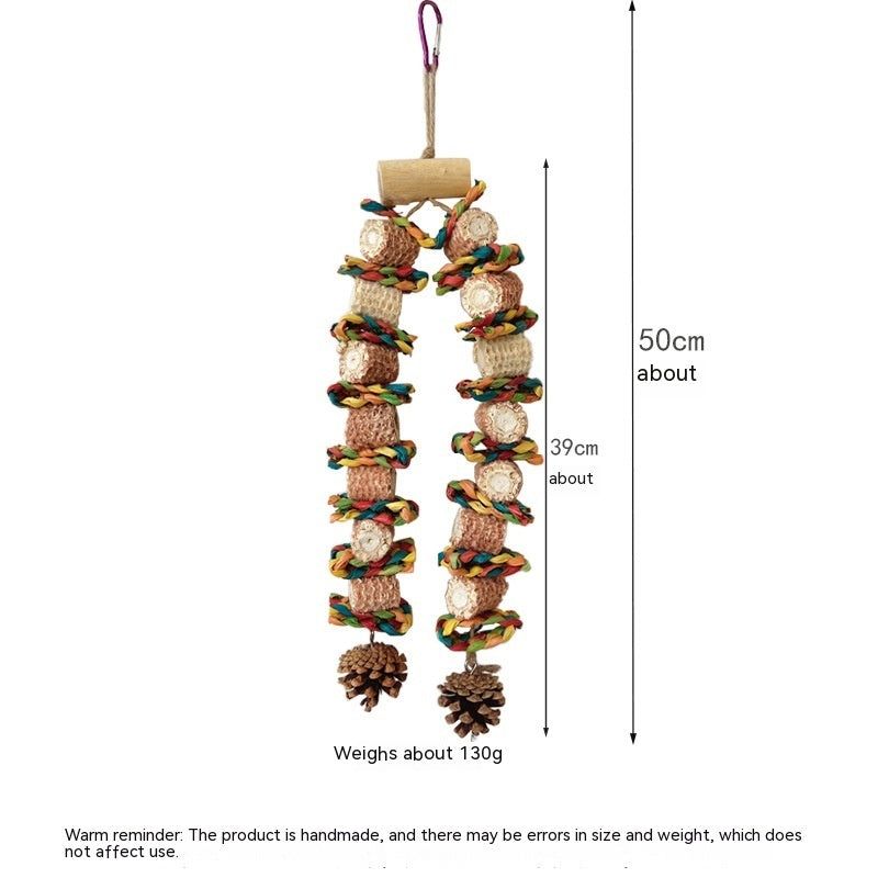 image-Parrot Bird Grinding Toy for Medium and Large