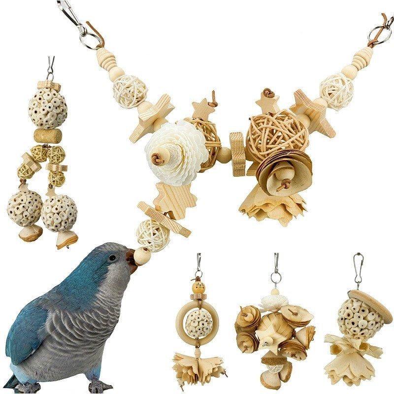 image-Parrot Natural Gnawing Molar Grinding Toy - Chew Ball 