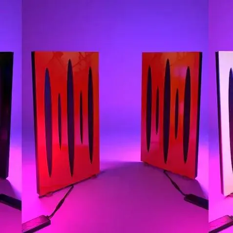 image-RGB Lamp & LED Stand with Acoustic Panel - App Control