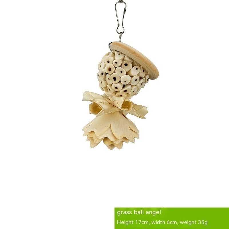 image-Parrot Natural Gnawing Molar Grinding Toy - Chew Ball 