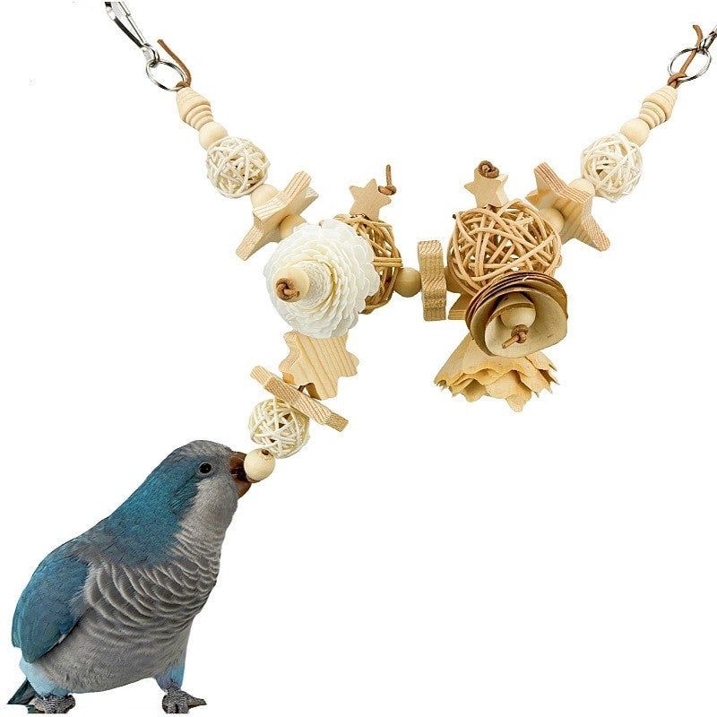 image-Parrot Natural Gnawing Molar Grinding Toy - Chew Ball 