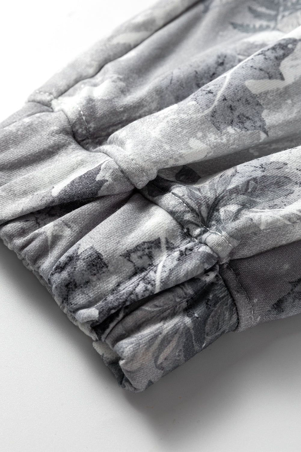 image-Gray Camo Jogger Pants Drawstring Elastic Waist