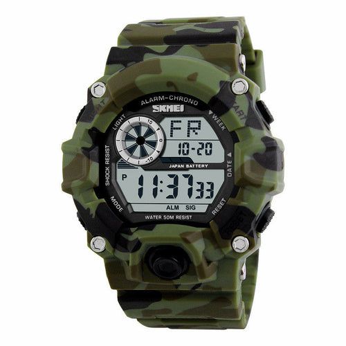 image-Waterproof Mountaineering Electronic Watch - 30M Dual GMT Display