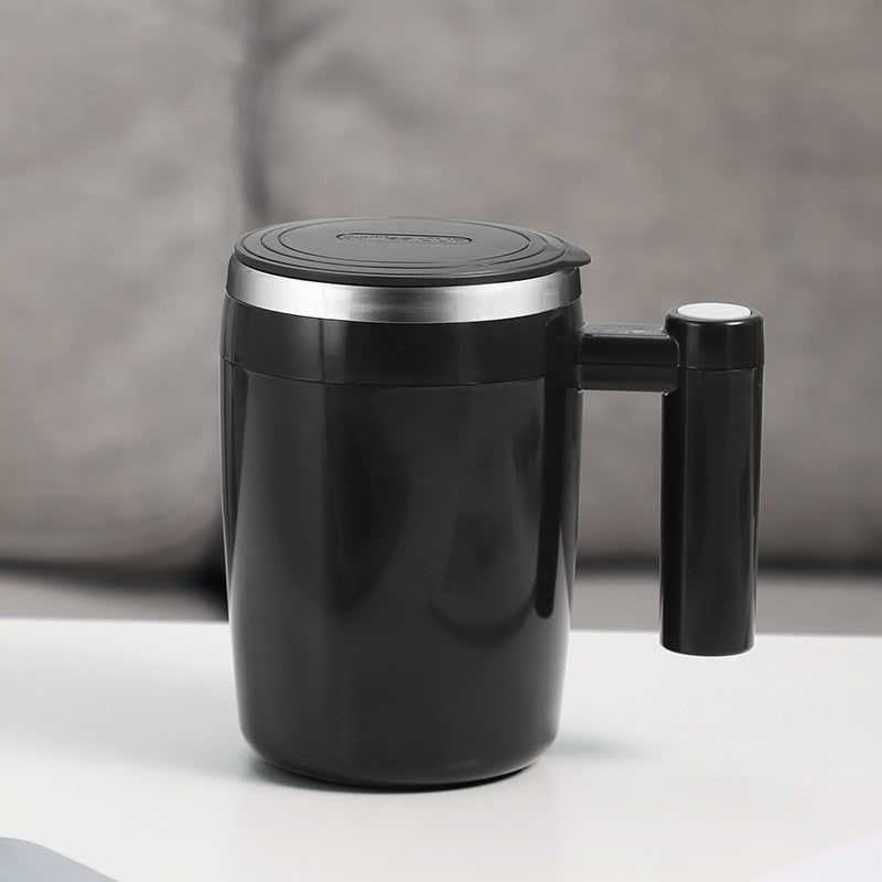image-Fully Automatic Stainless Steel Rechargeable Water Cup - White/Black