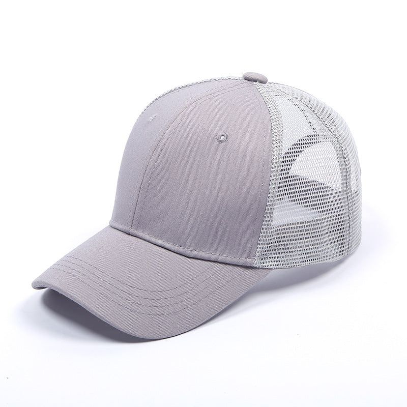 image-Women's Ponytail Mesh Cap - Adjustable Acrylic Hat 