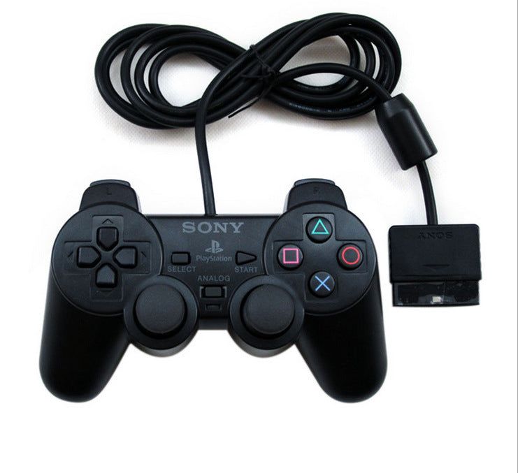 image-PS2 Wired Game Handle with Vibration - ABS Material