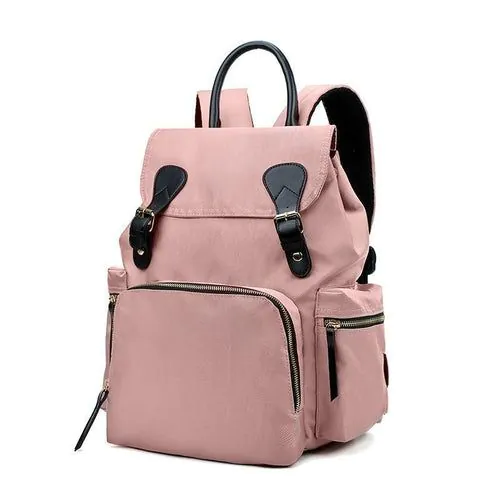 image-Women's Waterproof Nylon Backpack - Large Capacity 30x15x40cm