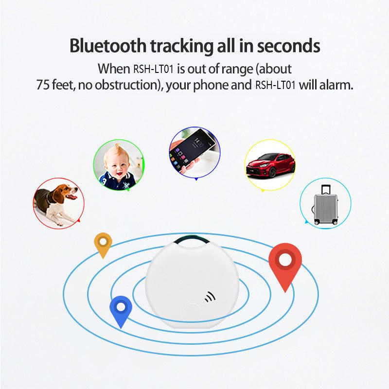 image-Smart Bluetooth Neutral Pet Anti Lost Tracker - White 40*40*10mm
