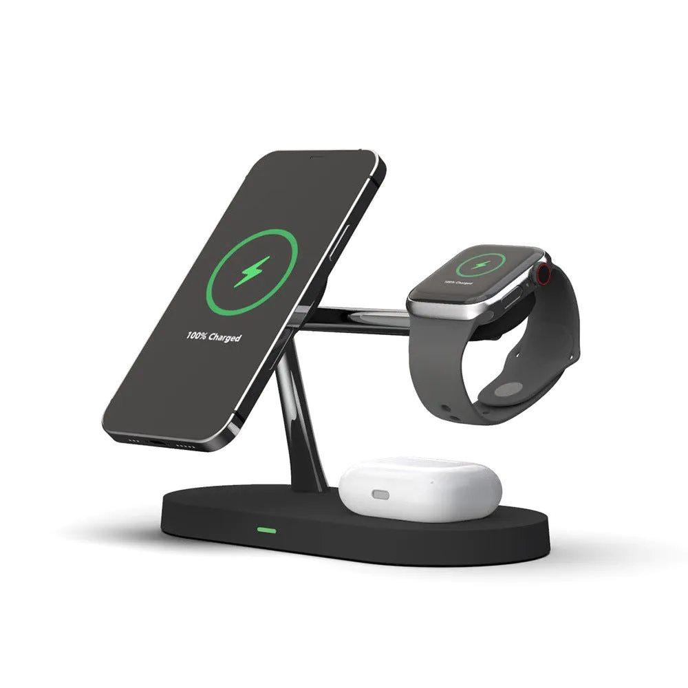 image-Magnetic Wireless Charger 3 in 1 - iPhone 12 White