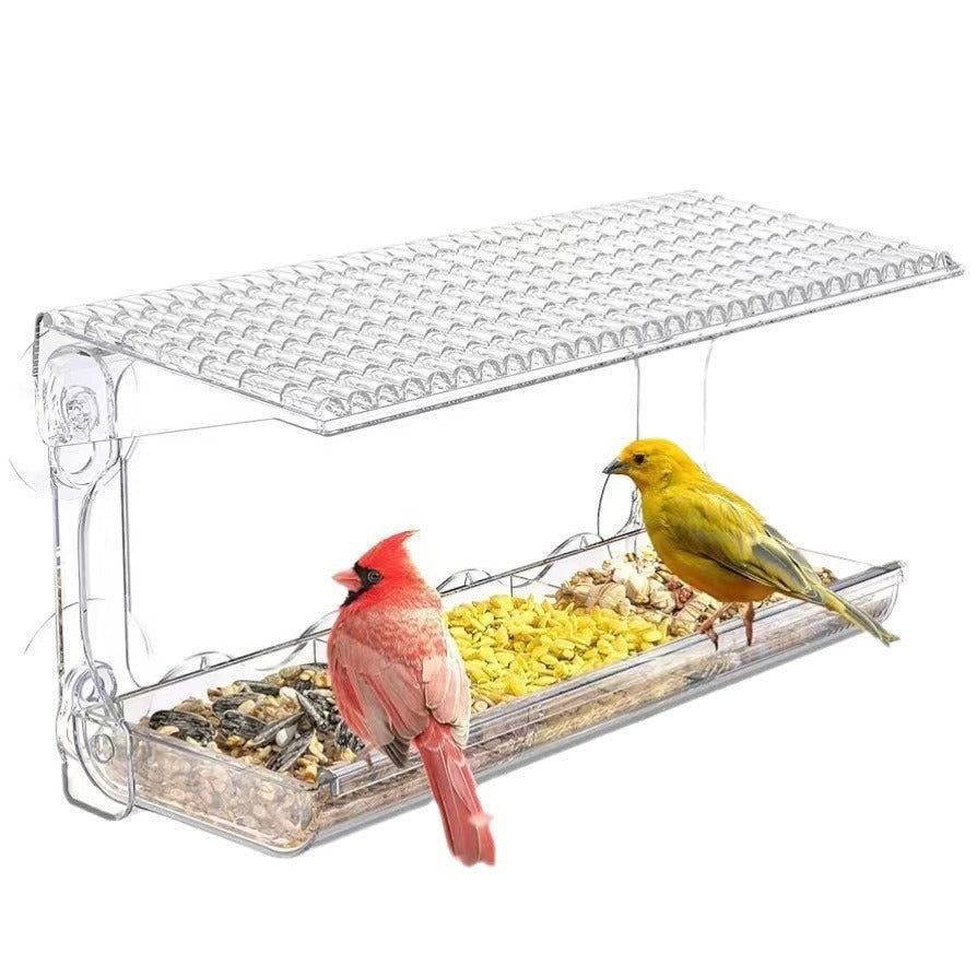 image-Bird Water Feeder - Strong Suction Cup Plastic 