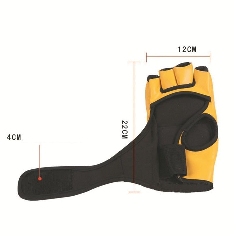 image-Boxing Training Thickened Half Finger Sandbag Gloves PU