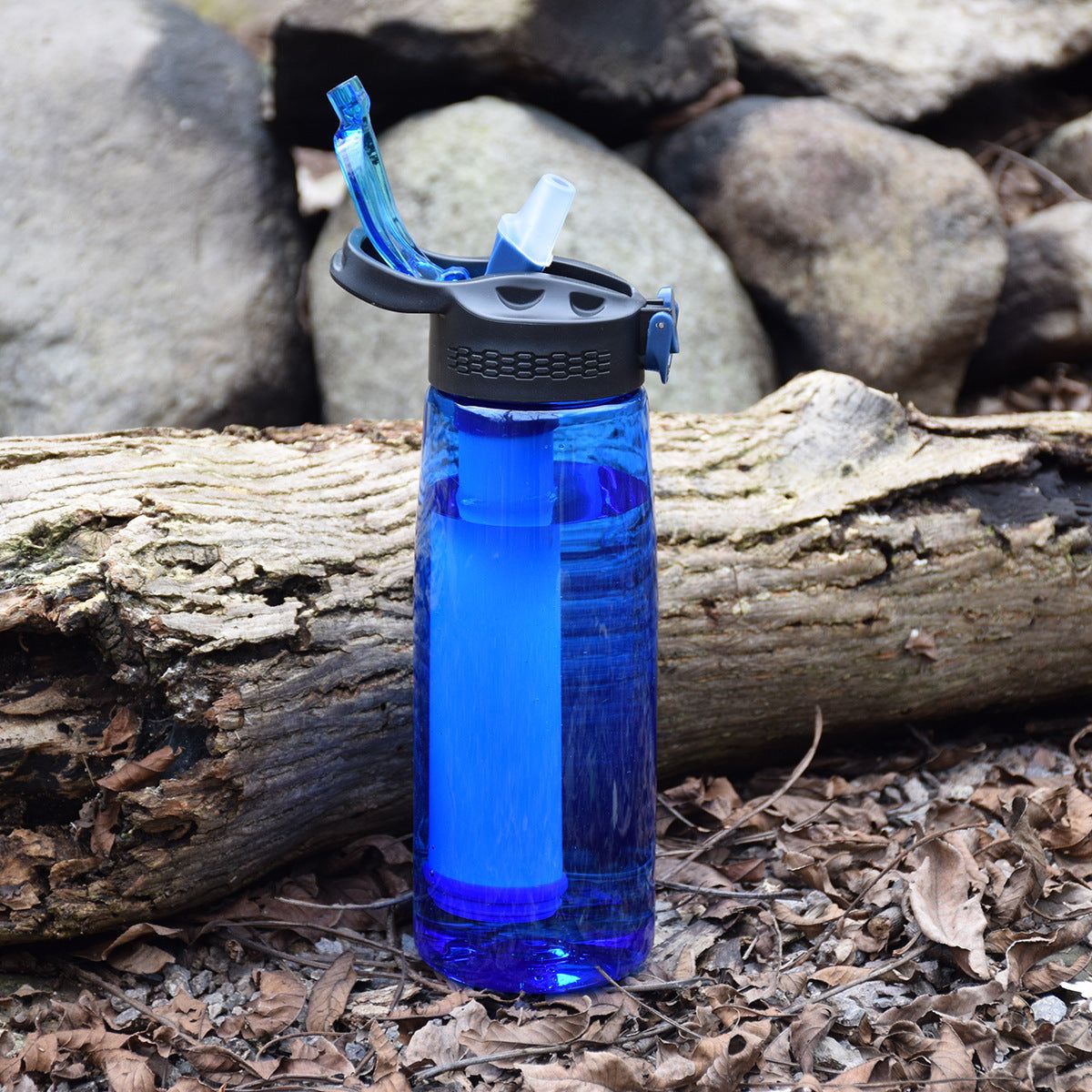 image-Outdoor Plastic Filter Water Cup - Cylindrical 210g