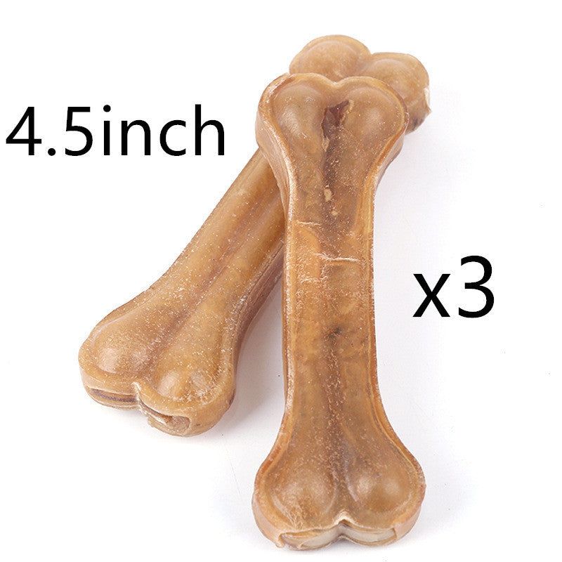 image-Dog Chews - Buffalo Leather Training Bones - Teeth Sticks