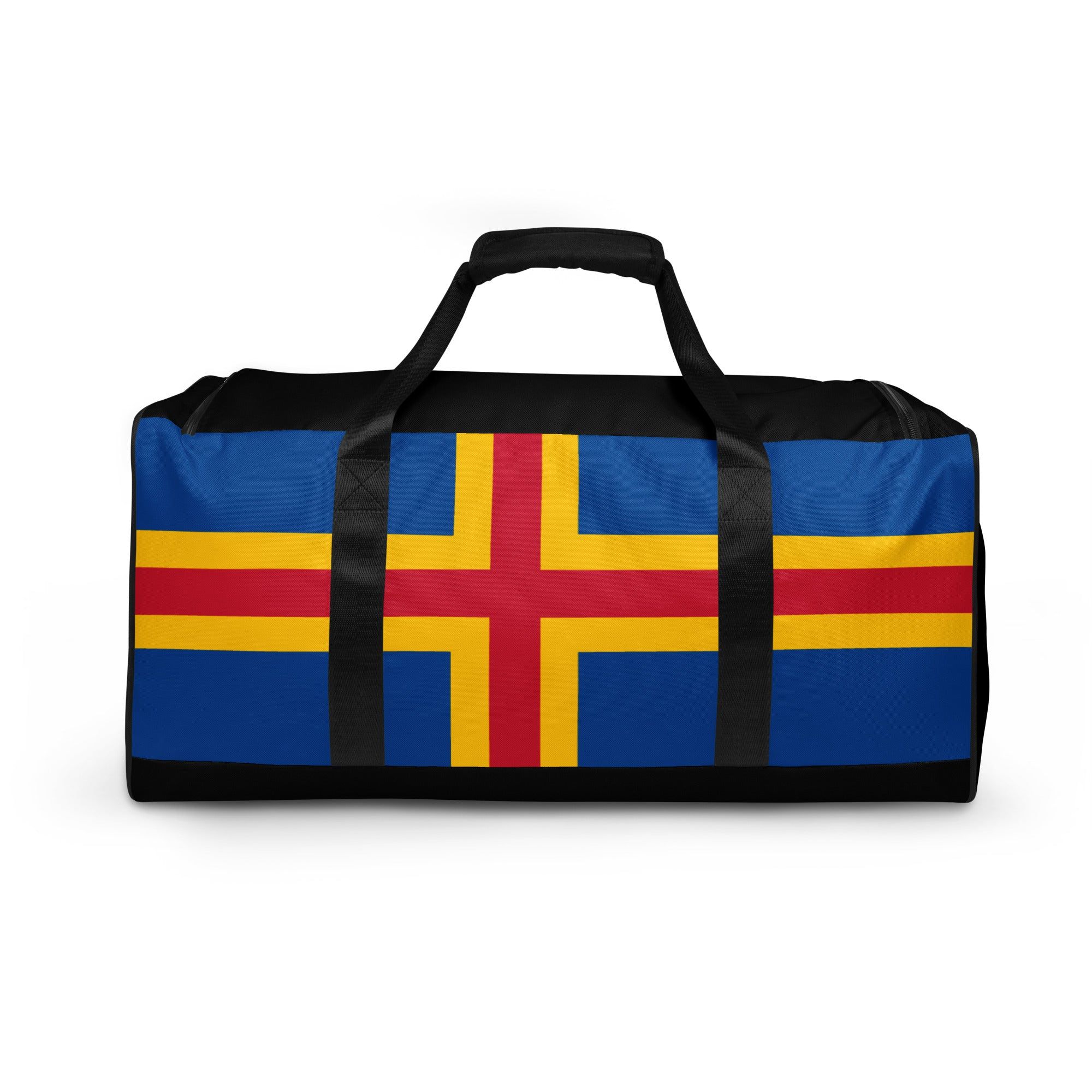 image-Åland Flag Travel Bag - 22" Large Capacity Polyester Bag