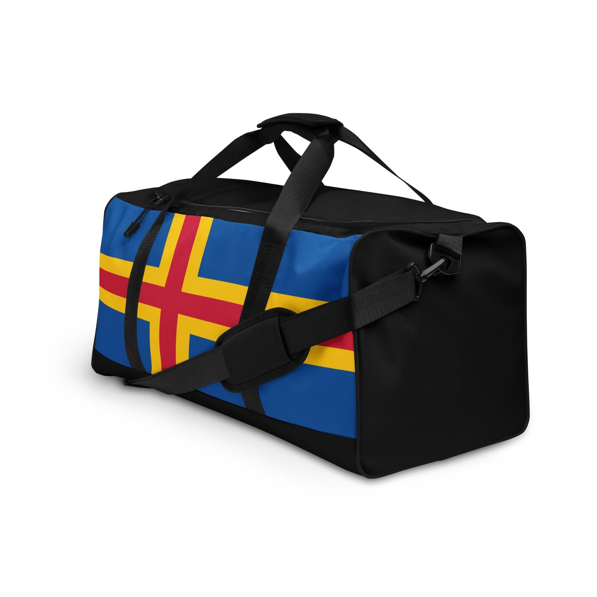 image-Åland Flag Travel Bag - 22" Large Capacity Polyester Bag