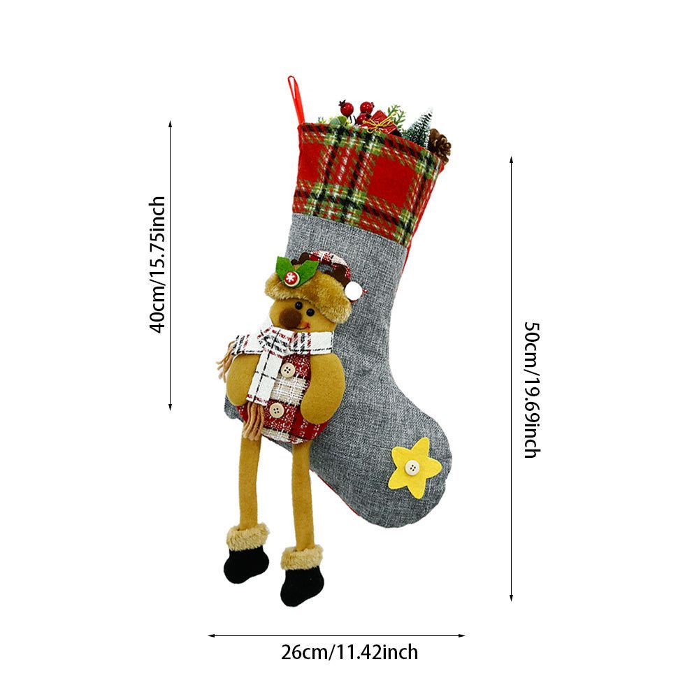 image-Christmas Decoration Socks - Festive Stockings Set 50*26cm