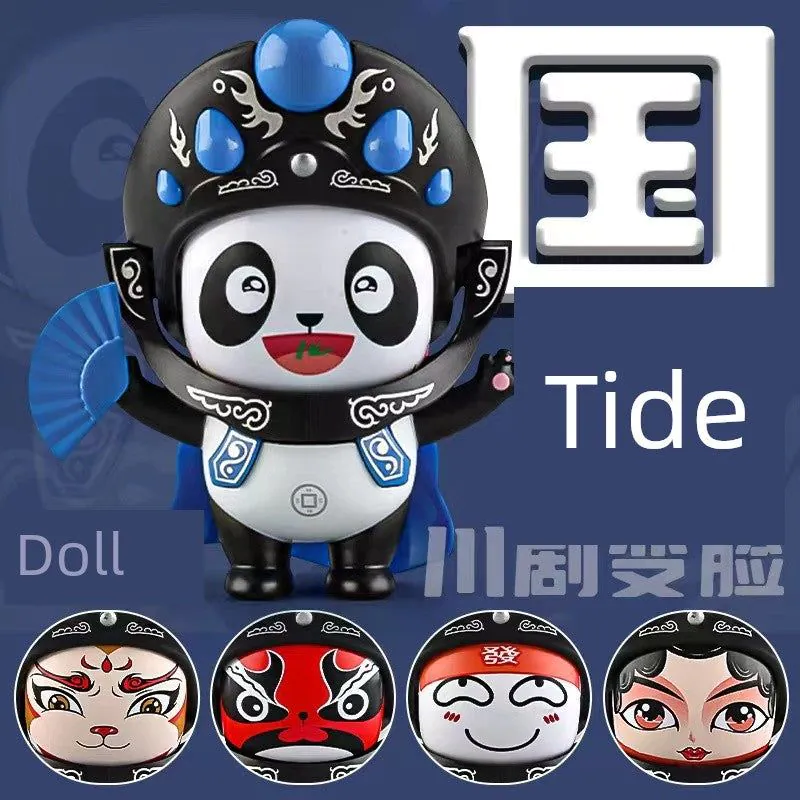 image-Authentic Sichuan Opera Panda Face Changing Doll Pendant