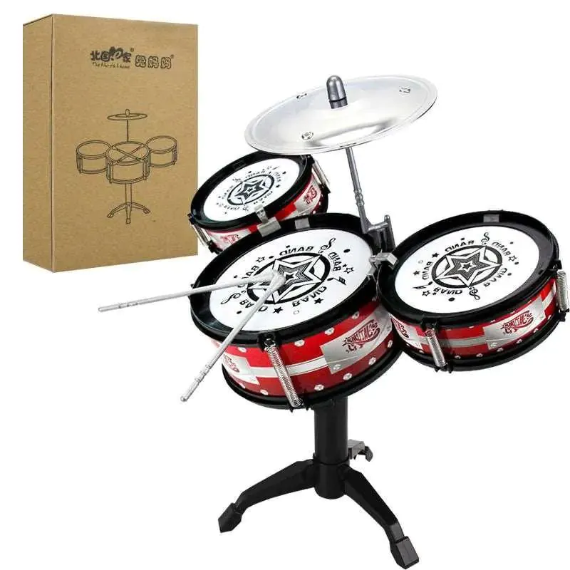 Children's Jazz Drum Set with Chair - 5 Drums Musical Toy